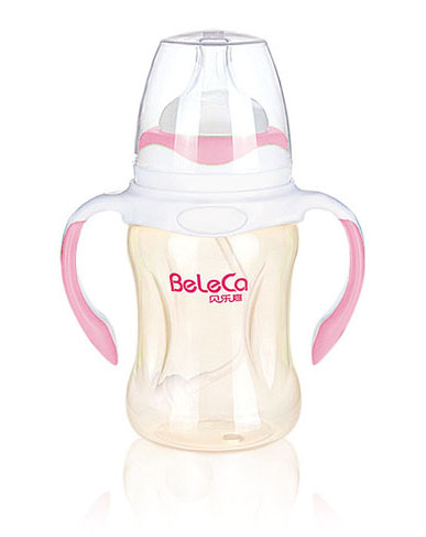 貝樂嘉粉色雙柄全自動(dòng)PP奶瓶