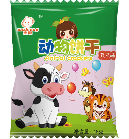 麥聰動(dòng)物餅干蔬菜味袋裝