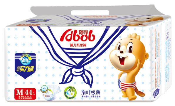 阿葆扇葉極薄嬰兒紙尿褲M(mǎn)44片