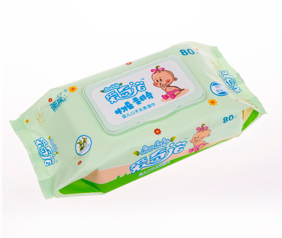 愛(ài)奇諾荷荷巴油嬰兒口手無(wú)香80片枕式加蓋(綠)