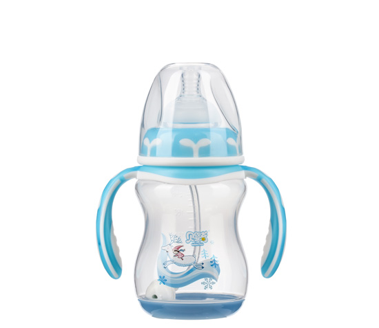 貝嬰奇雙色240ml寬口底座感溫奶瓶