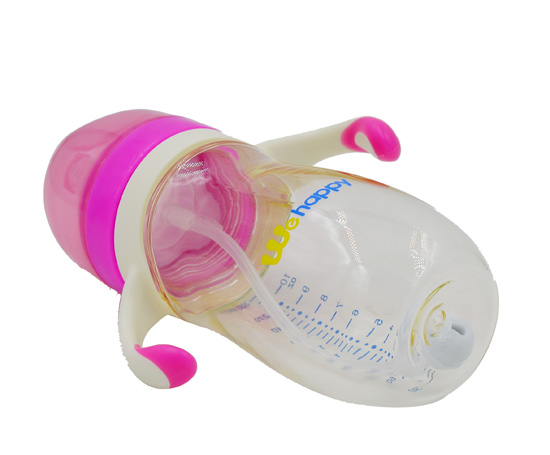 300ml雙色寬口徑PA企鵝小金瓶紅色側面