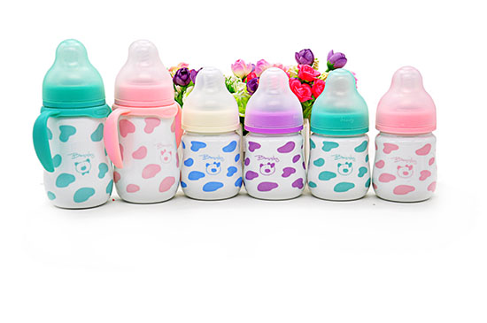 貝斯比幻彩瓷異形寬口自動(dòng)奶瓶