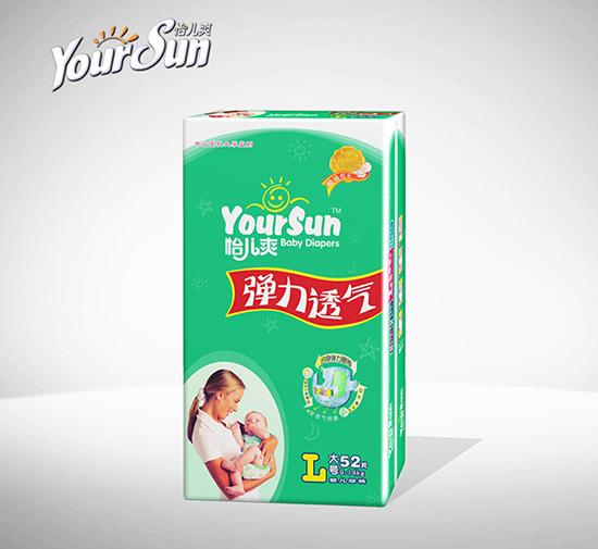 怡兒爽彈力透氣嬰兒紙尿褲L52片
