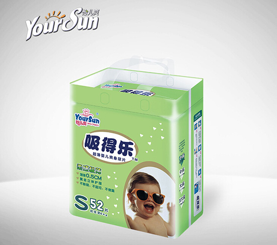 怡兒爽吸得樂(lè)超薄爽身嬰兒紙尿片S52片