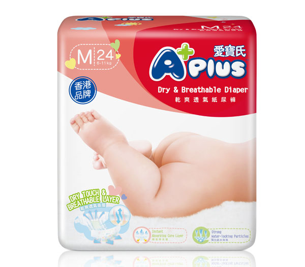 愛寶氏干爽透氣紙尿褲M24