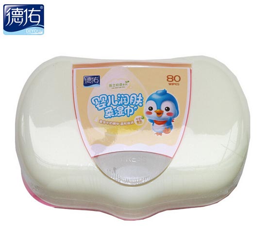 德佑潤膚牛奶柔一次性嬰兒濕巾80抽
