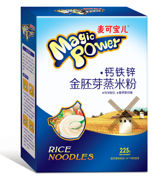 麥可寶兒鈣鐵鋅金胚芽蒸米粉盒裝