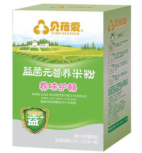 貝蓓愛(ài)益菌元養(yǎng)味護(hù)暢米粉盒裝