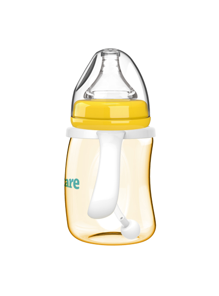 伊斯卡爾180mlPPSU企鵝自動哺乳瓶(黃)