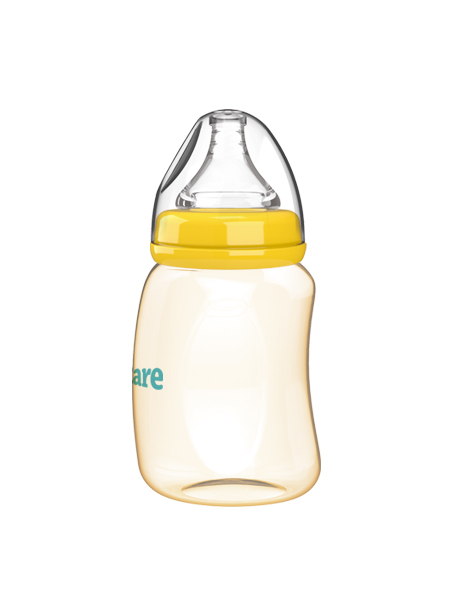 伊斯卡爾180mlPPSU企鵝哺乳瓶(黃)