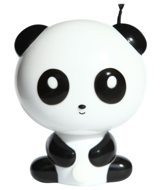 樂琪熊貓小托托空氣凈化夜燈黑色