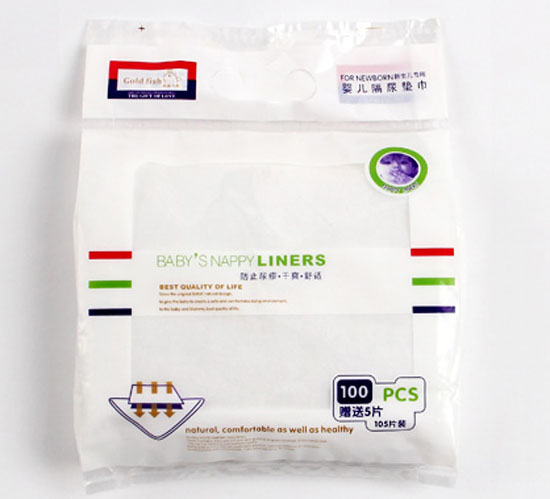 金色小魚嬰兒隔尿墊巾105片裝