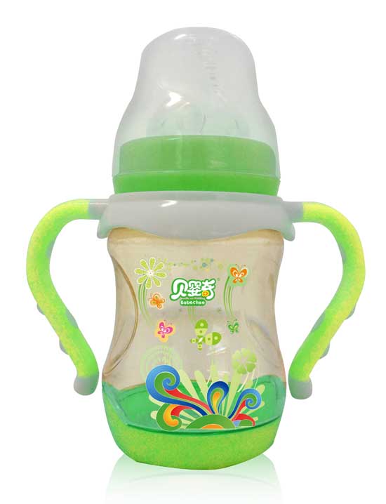 貝嬰奇PPSU雙柄自動(dòng)奶瓶綠色