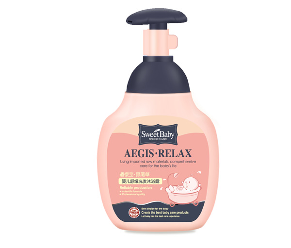 新適櫻寶鼠尾草嬰兒舒緩洗發(fā)沐浴露330ml