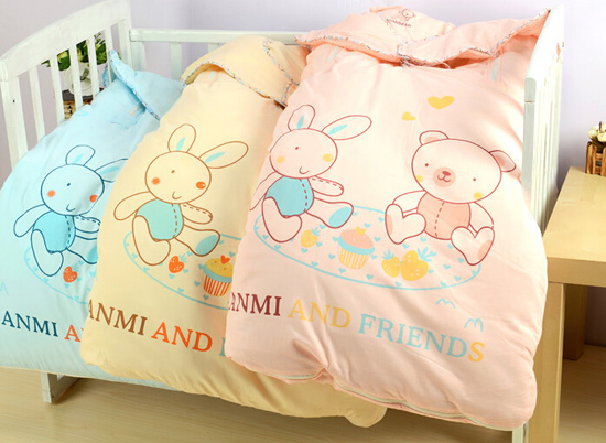 安米小熊超值豪華四季大睡袋+枕頭A8965