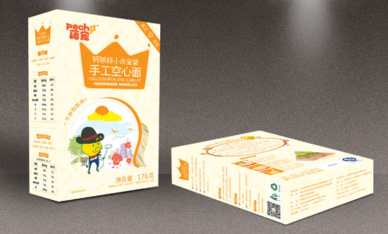 蓓寵鈣鐵鋅小米金裝手工空心面