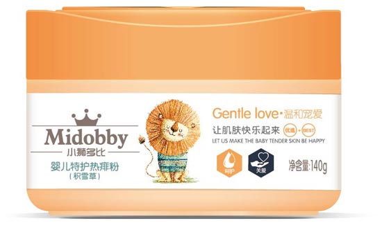 小獅多比嬰兒特護(hù)熱痱粉-積雪草140g