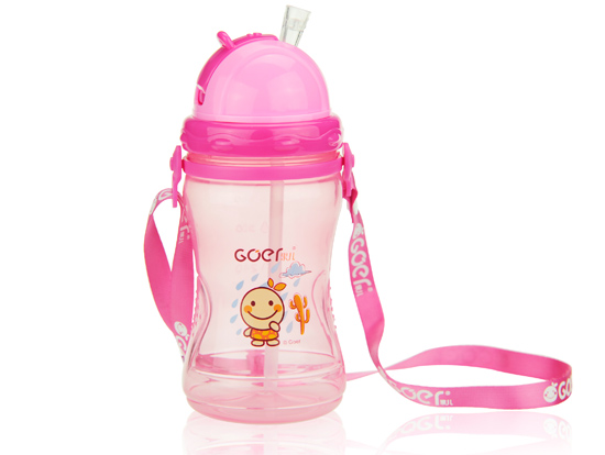 果兒運(yùn)動(dòng)吸管水壺粉色