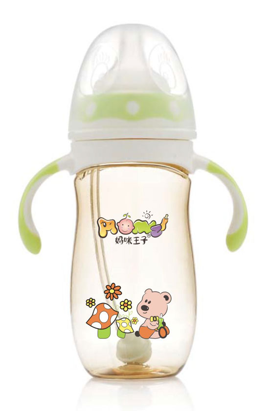 媽咪王子PPSU寬口自動吸300ml企鵝奶瓶