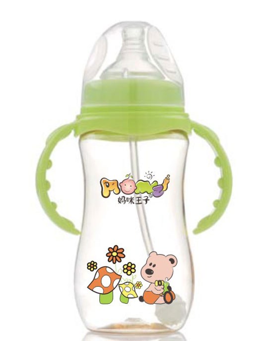 媽咪王子PPSU寬口自動吸300ml弧形奶瓶