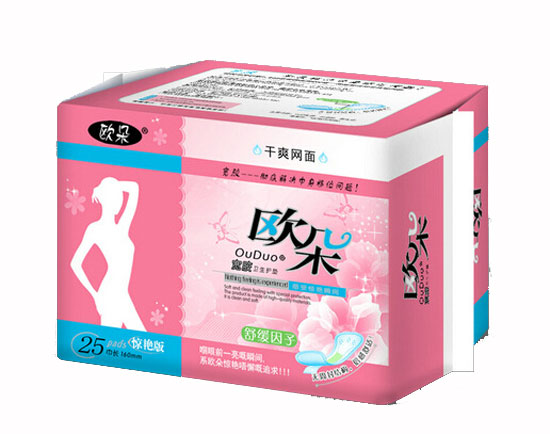 歐朵干爽網(wǎng)面25片護(hù)墊紅包裝