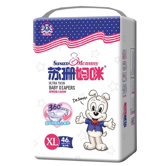 蘇珊媽咪柔薄型嬰兒紙尿褲XL46片