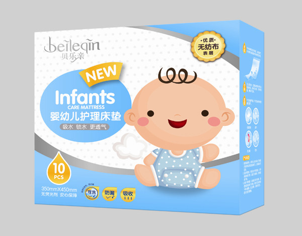 貝樂(lè)親嬰幼兒專(zhuān)用護(hù)理床墊-10片