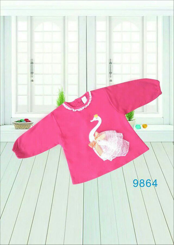 快樂小天天紅色 秋衣 白天鵝