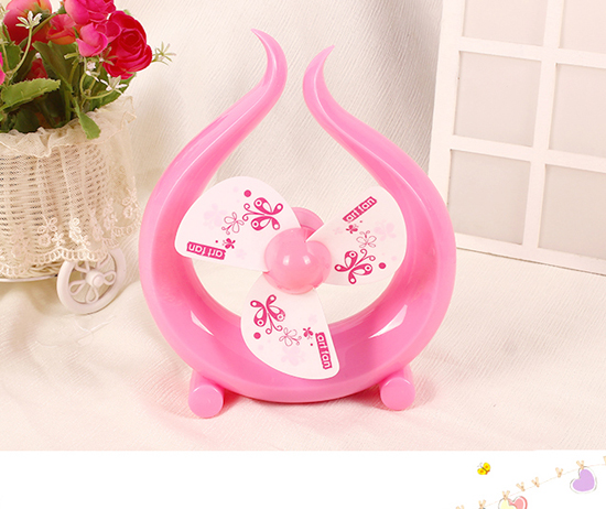柯麗雅充電水滴小風扇粉色