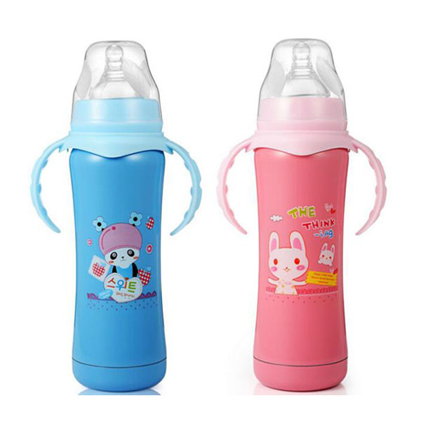 轉(zhuǎn)轉(zhuǎn)熊寬口徑不銹鋼保溫奶瓶 240ML