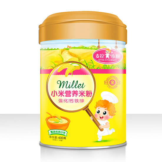 麥拉小廚-小米營(yíng)養(yǎng)米粉罐裝-強(qiáng)化鈣鐵鋅