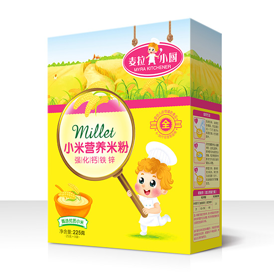 麥拉小廚-小米營(yíng)養(yǎng)米粉盒裝-強(qiáng)化鈣鐵鋅