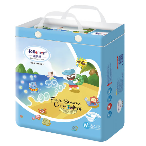 迪樂夢纖柔舒爽嬰兒紙尿褲大包M64