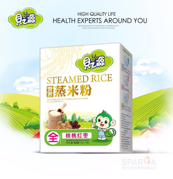 貝之源核桃紅棗蒸米粉盒裝