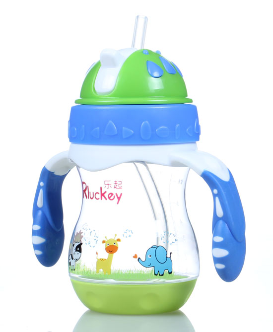 樂(lè)起PPSU歪嘴帶吸管水壺180ml