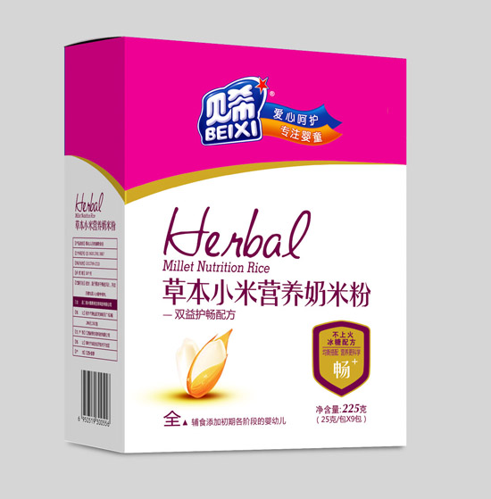 貝希草本小米奶米粉盒裝-雙益護(hù)暢配方