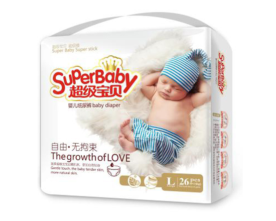超級寶貝自由無拘束紙尿褲L碼26片