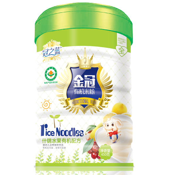 冠之藍(lán)金冠什錦水果配方有機(jī)米粉450g