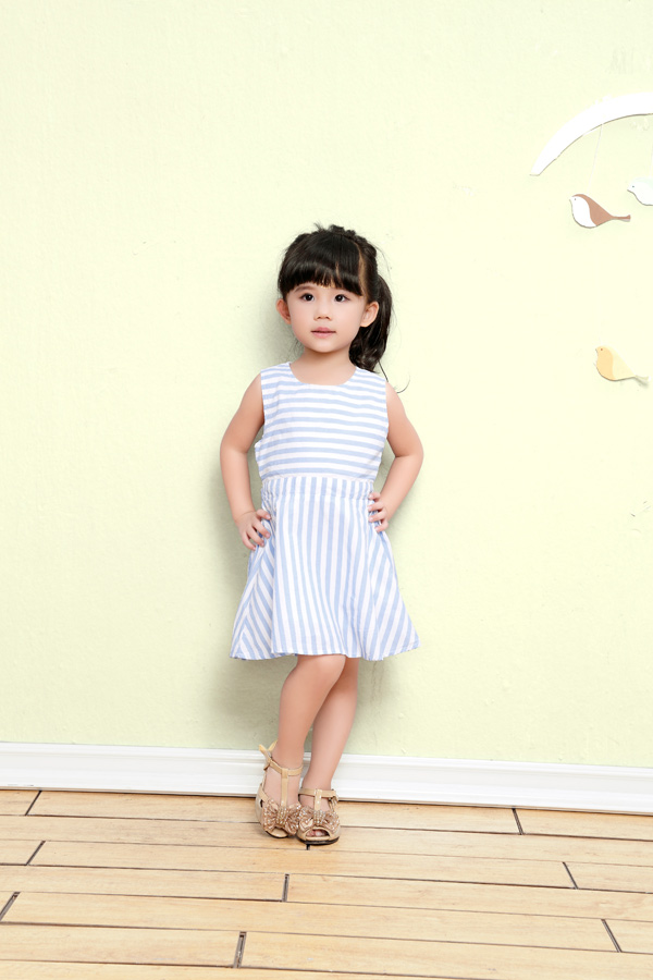 小狗巴納條紋連衣裙