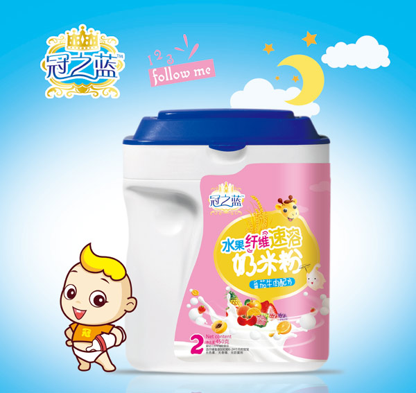 冠之藍水果纖維速溶奶米粉{番茄牛肉}