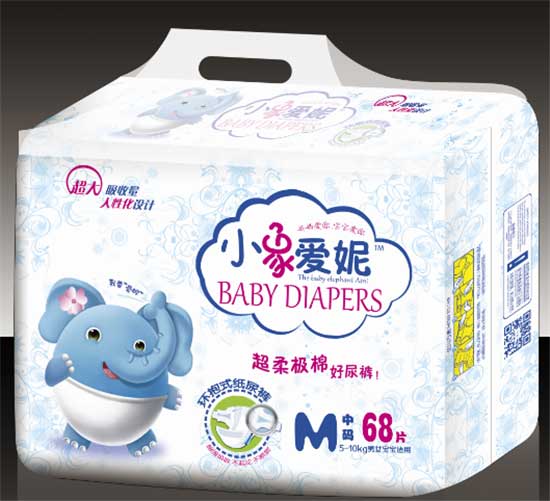 小象愛(ài)妮嬰兒紙尿褲M中碼68片