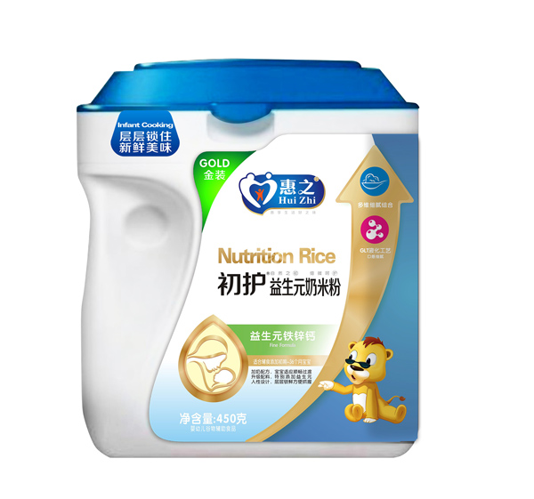 初護(hù)益生元鈣鐵鋅奶米粉手握桶450克