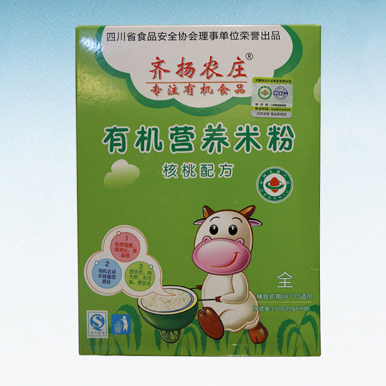 齊揚(yáng)農(nóng)莊有機(jī)營養(yǎng)米粉(核桃配方)盒裝