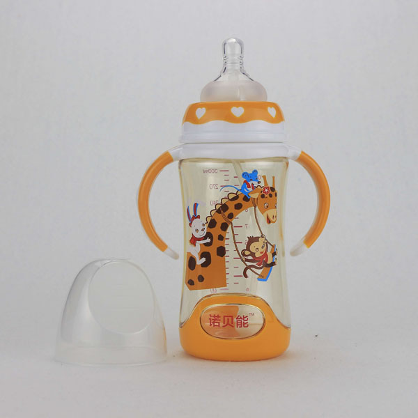 諾貝能嬰幼兒奶瓶帶柄長(zhǎng)頸鹿圖案