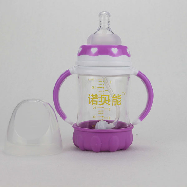 諾貝能嬰幼兒奶瓶帶底紫色