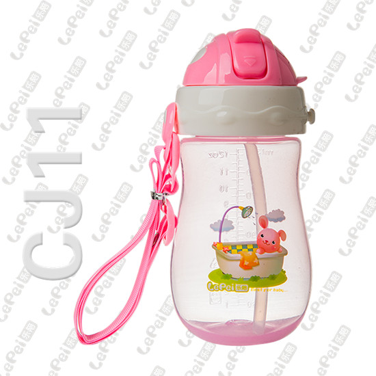 樂(lè)陪吸管水壺淺紅