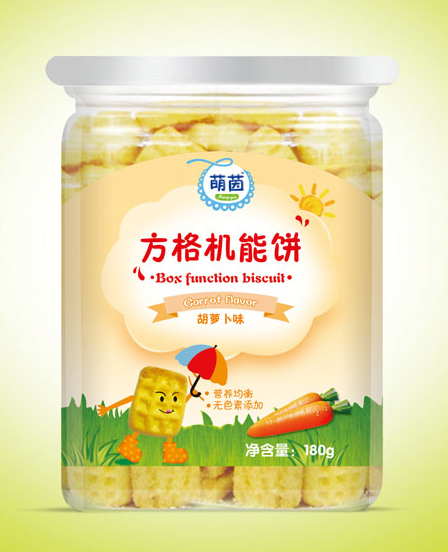 萌茵方格餅胡蘿卜味機能餅干