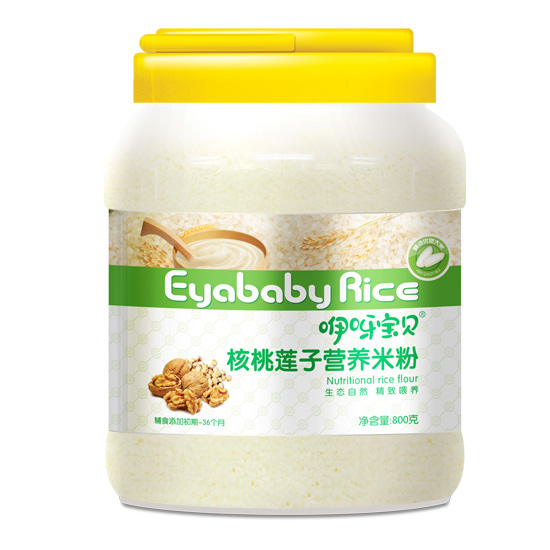 咿呀寶貝800克核桃蓮子營(yíng)養(yǎng)米粉片裝