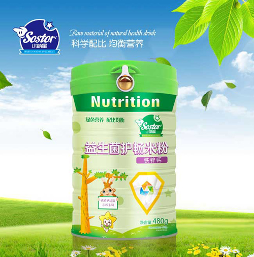 小萌星益生菌護(hù)暢米粉鐵鋅鈣